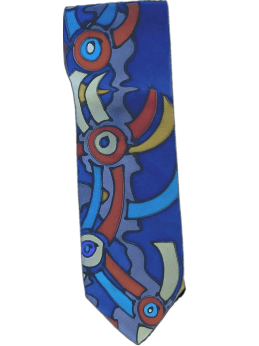 Herzberg Hand Painted 100% Silk Abstract Necktie Artist Signed USA